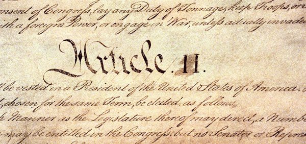 US Constitution Article II